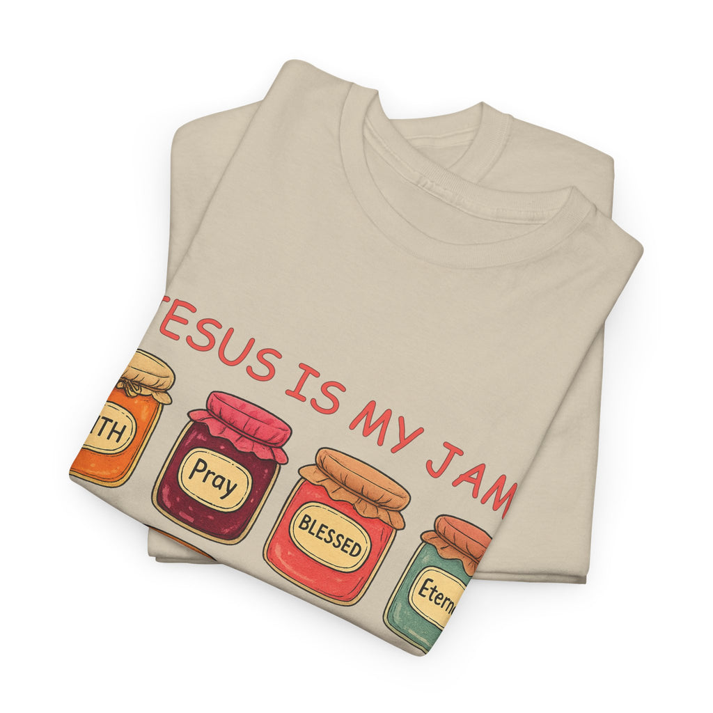 Jesus Is My Jam T-Shirt — Christian Faith Jam Jar Unisex Cotton Tee