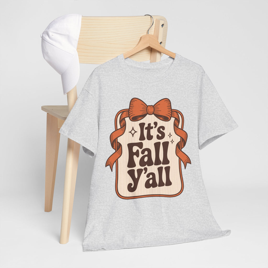 It’s Fall Y’all Autumn Ribbon Unisex Cotton Tee