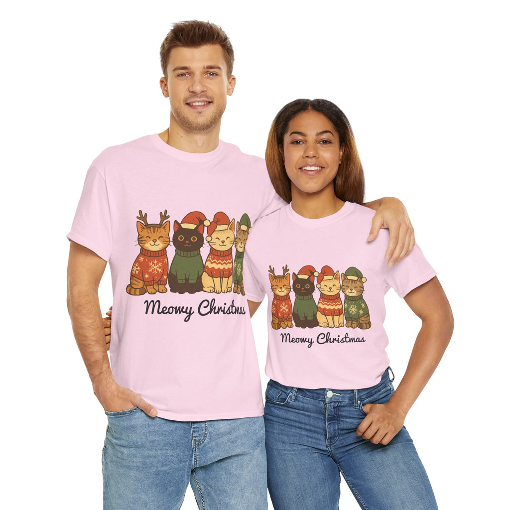 Christmas Cats Unisex Cotton Tee