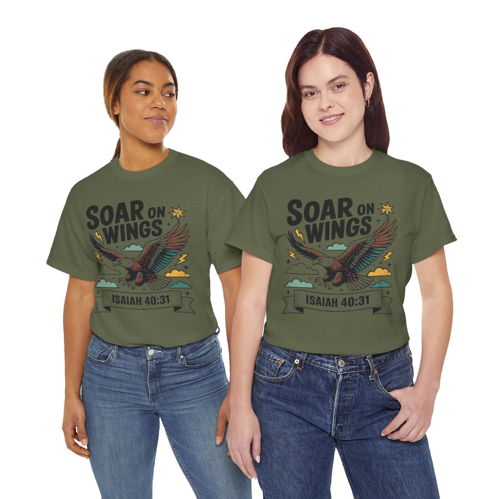 Isaiah 40:31 "Soar on Wings" Eagle Unisex Cotton T-Shirt