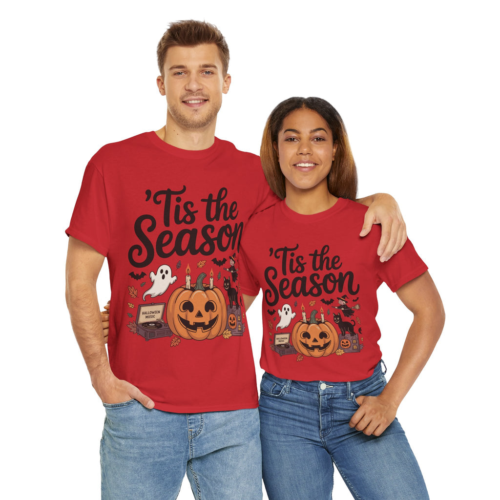 Holiday Season Unisex Cotton T-Shirt - Tis the Season Design