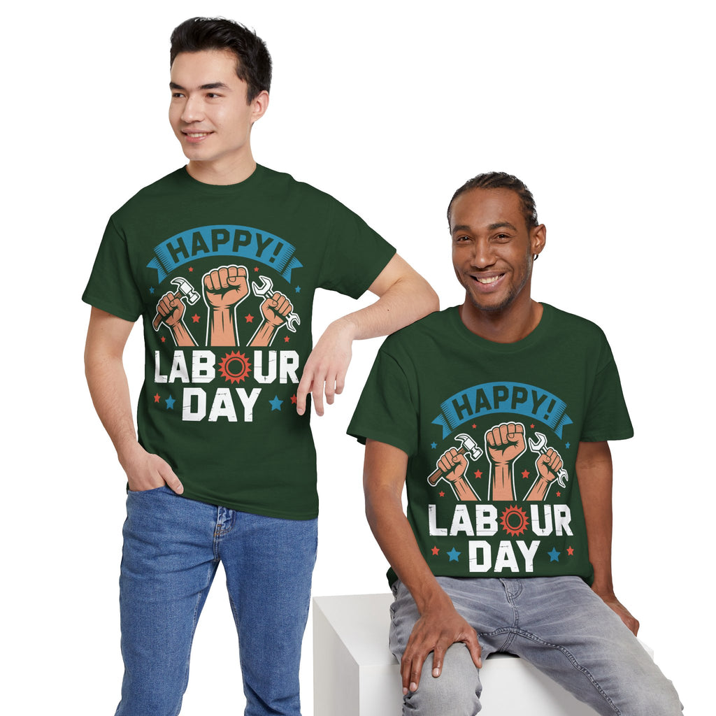 Happy US Labour Day Unisex Heavy Cotton T-Shirt