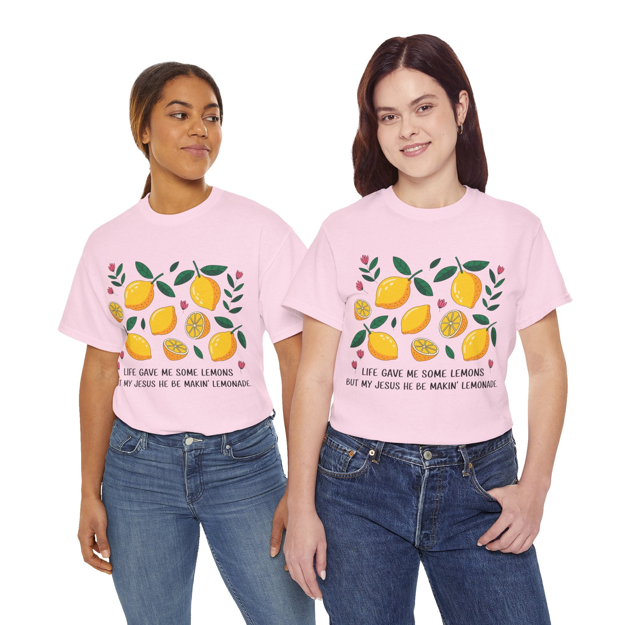 Christian Lemonade Tee — "Life gave me some lemons but my Jesus he be makin’ lemonade"Unisex Cotton Tee