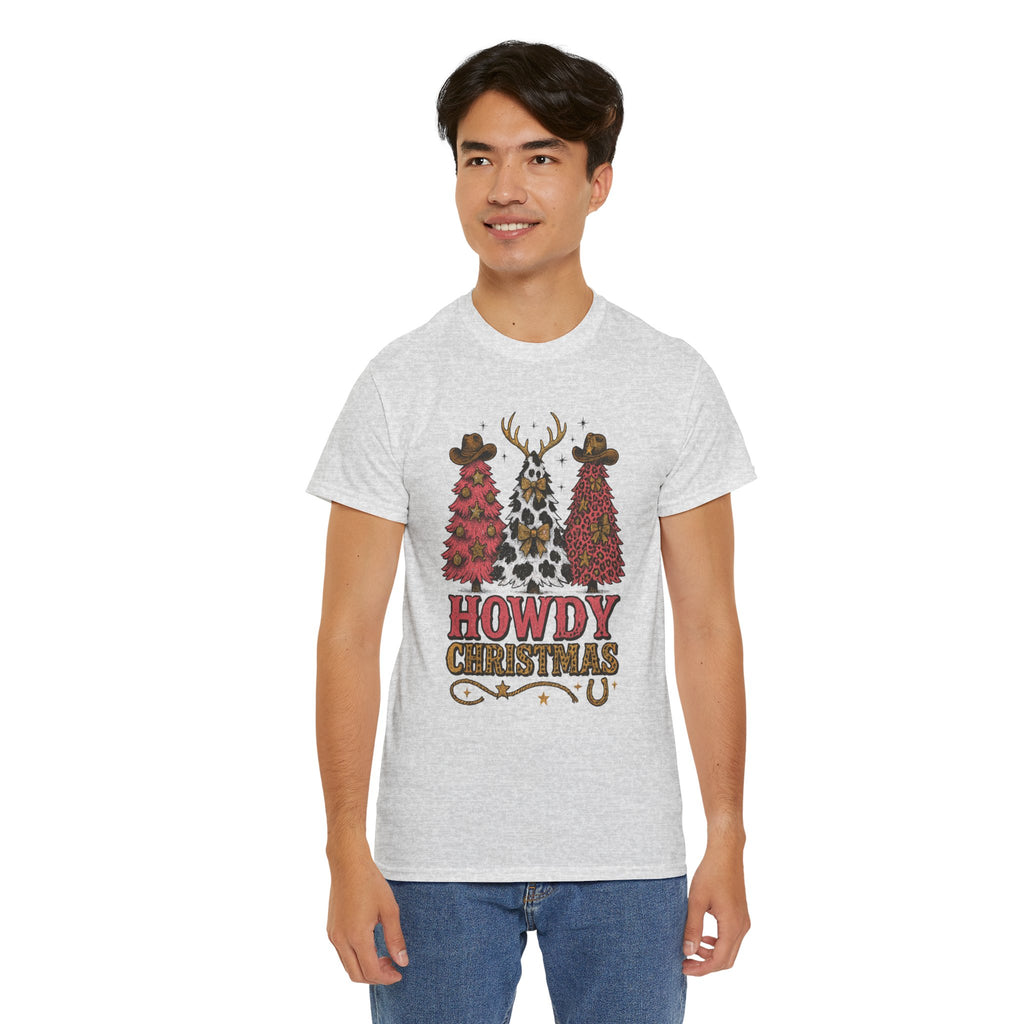 Western Christmas Unisex Cotton Tee