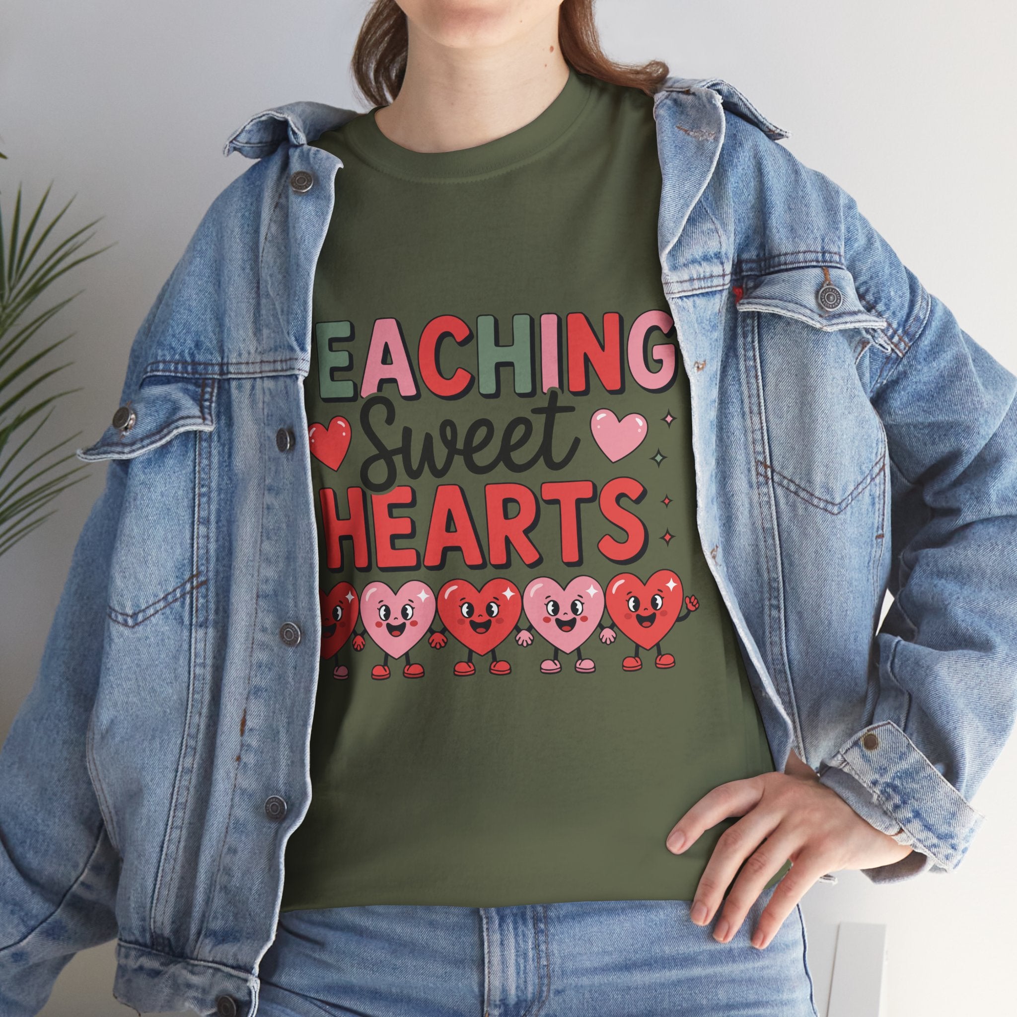 Teaching Sweet Hearts Valentine Teacher Unisex Cotton T-Shirt