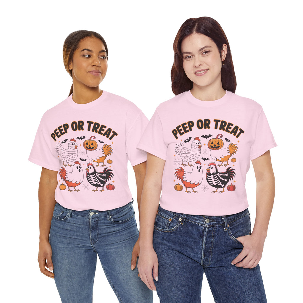 Peep or Treat Halloween Unisex Cotton Tee