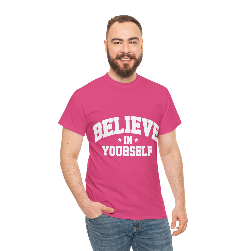 Believe in Yourself Varsity Unisex Cotton Tee