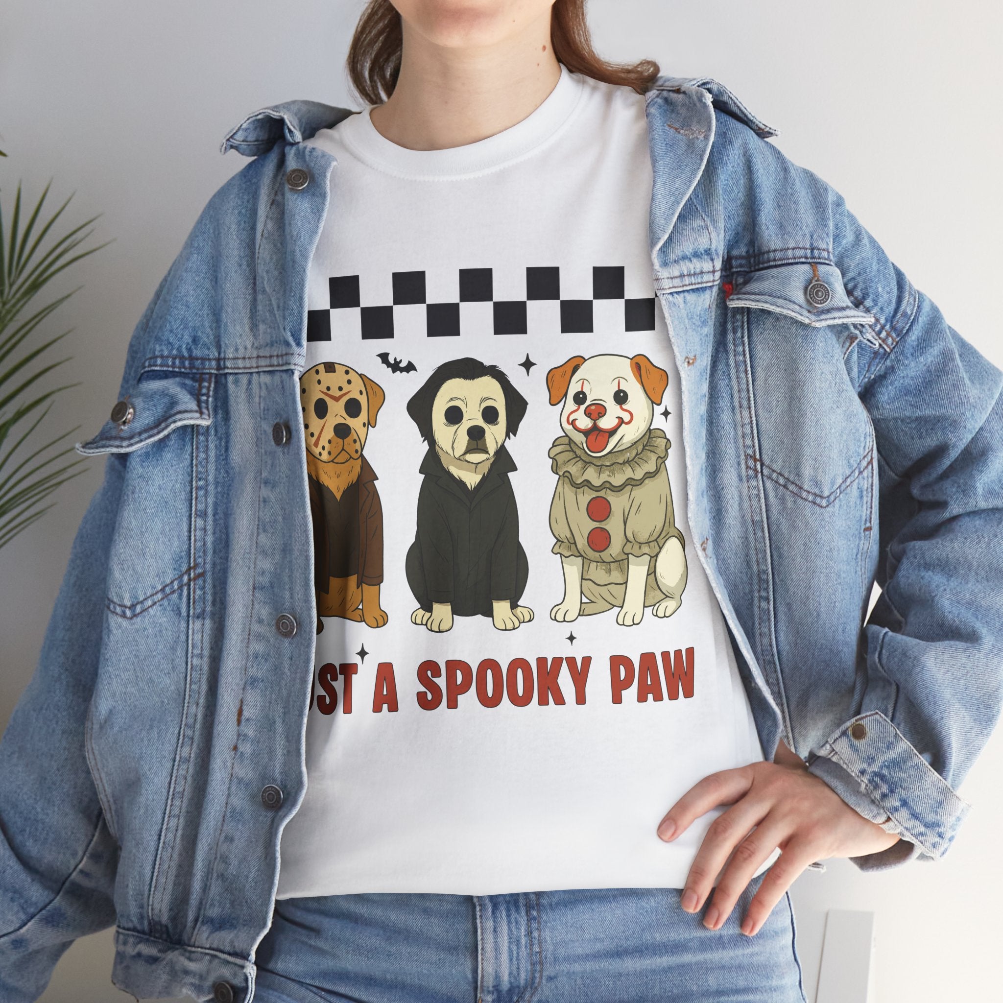 Halloween "Just A Spooky Paw" Unisex Cotton Tee