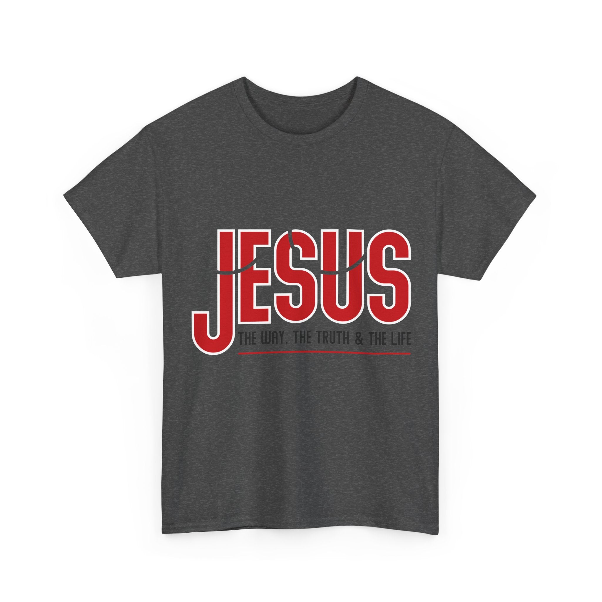 Jesus The Way The Truth & The Life T-Shirt — Bold Red Christian Unisex Cotton Tee