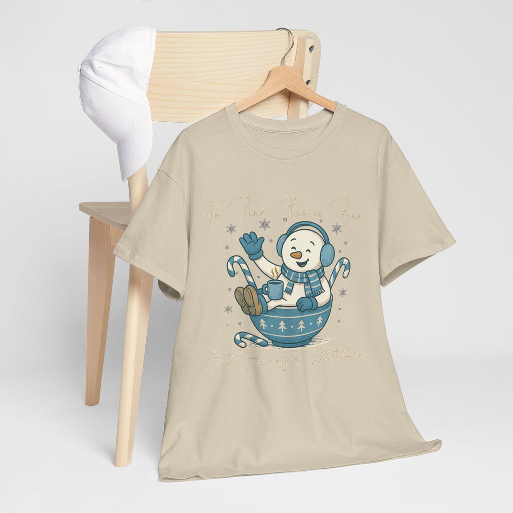 Snowman Hot Cocoa Unisex Cotton Tee