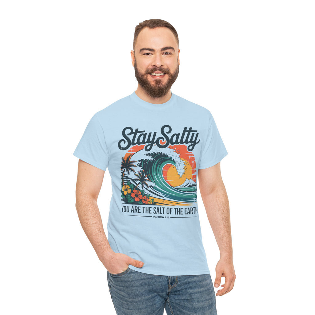 Stay Salty Beach Tee — "You are the salt of the earth (Matthew 5:13)"Unisex Cotton Tee