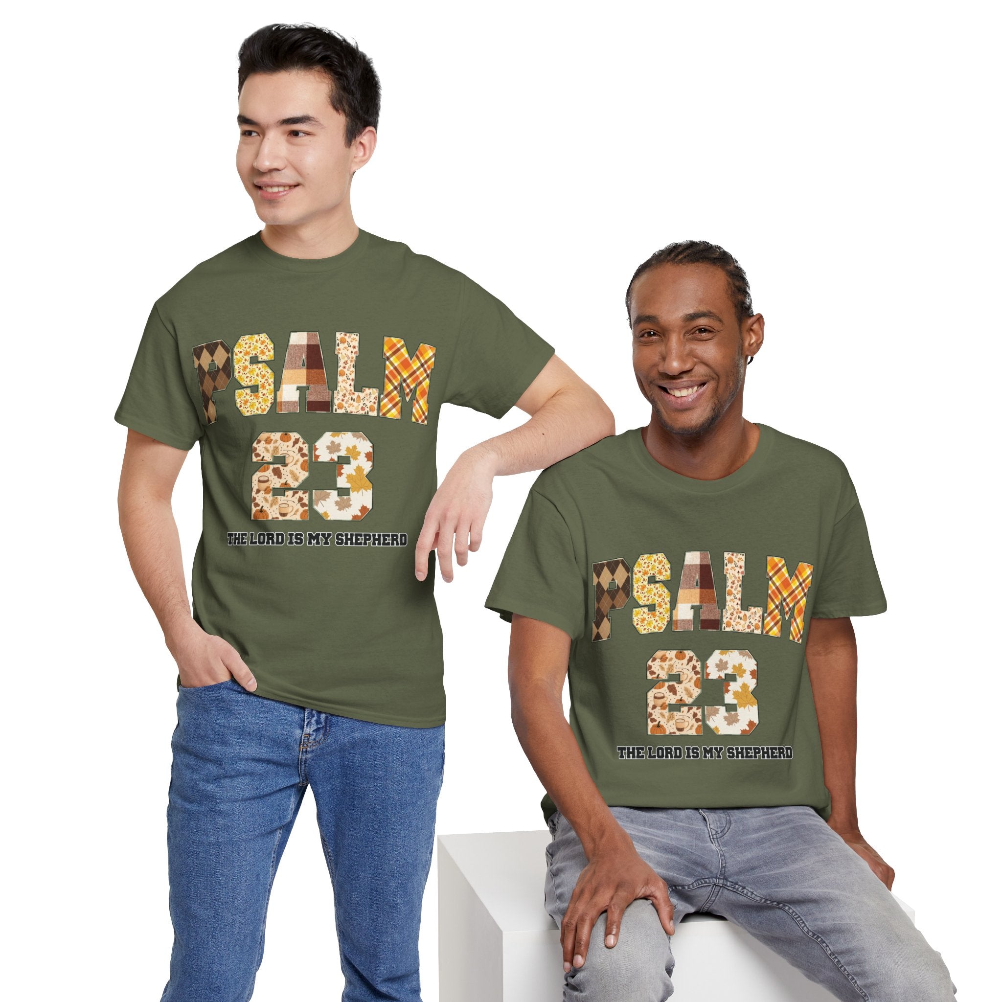 Psalm 23 Patchwork Unisex Cotton Tee