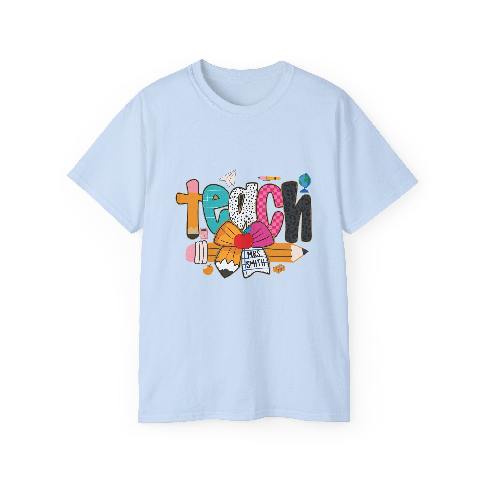 Colorful Teach Graphic Tee for Educators
