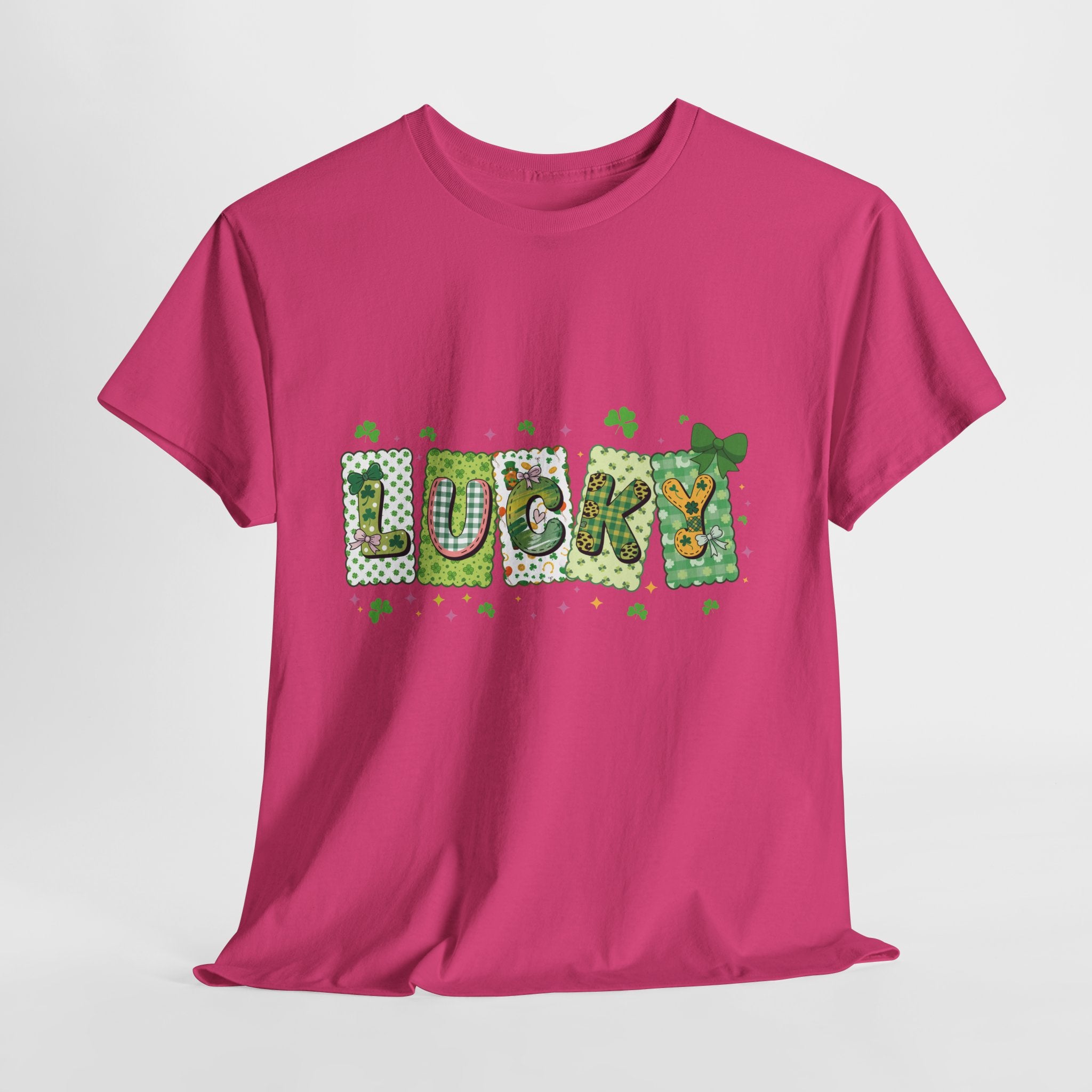 Lucky Patchwork Plaid Clover Tee — St. Patrick’s Day Unisex Cotton T-Shirt