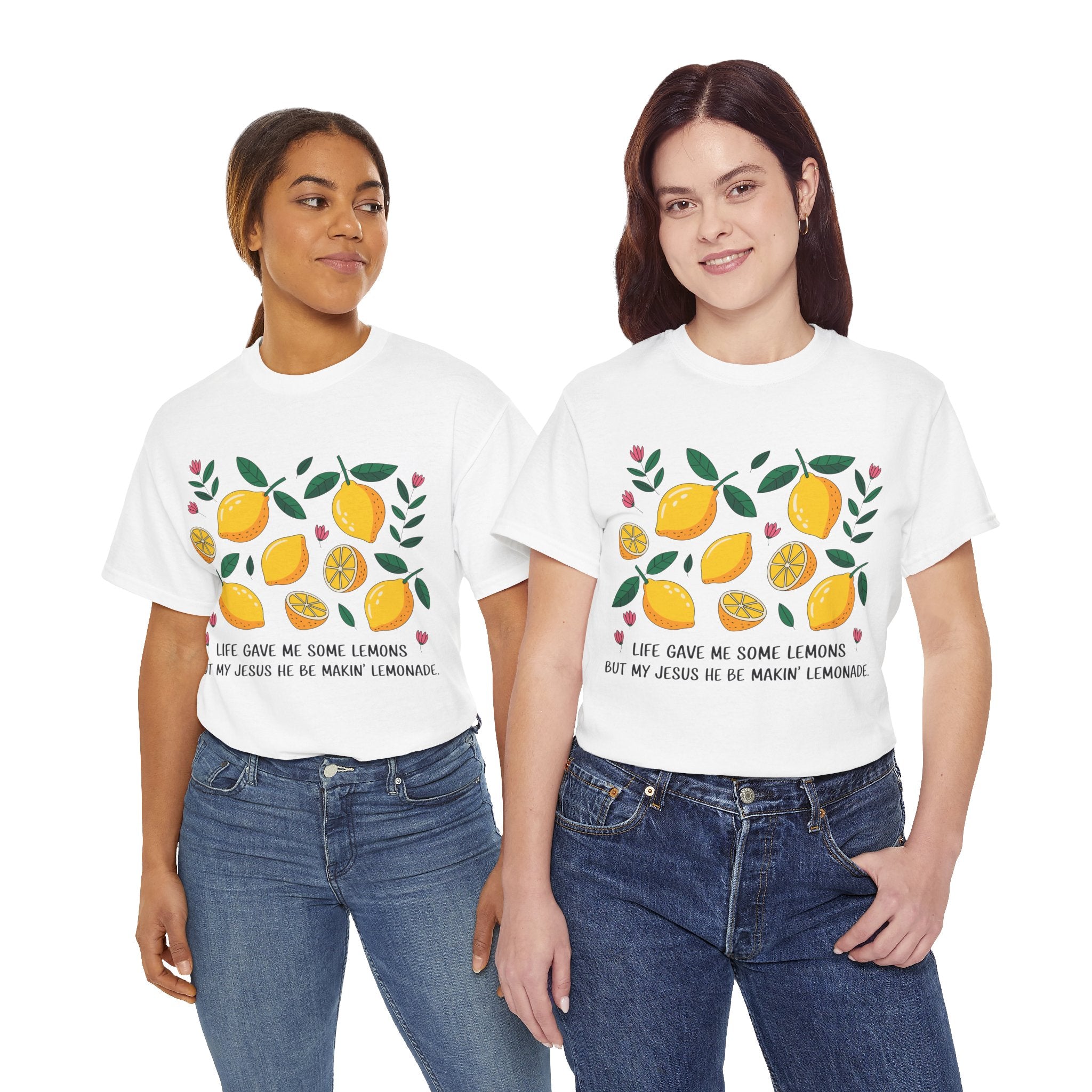 Christian Lemonade Tee — "Life gave me some lemons but my Jesus he be makin’ lemonade"Unisex Cotton Tee