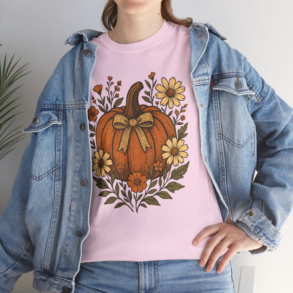 Pumpkin Daisy Unisex Cotton Tee