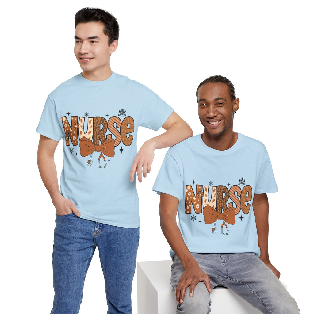 NURSE Fall Stethoscope Tee — Brown Autumn Nurse Unisex CottonT shirt