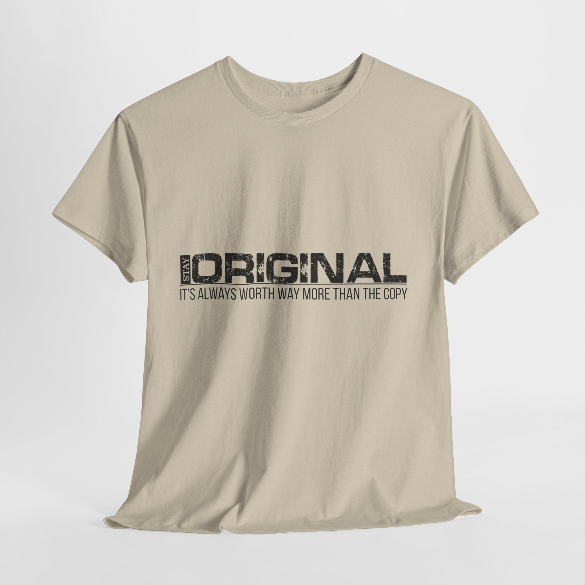 STAY SILENT Minimalist Tee — Vertical Text Black Unisex Cotton Tee