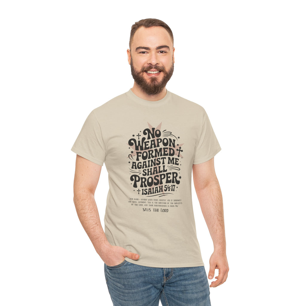 Christian Cross Text Art T-Shirt — Faith & Salvation Unisex Cotton Tee