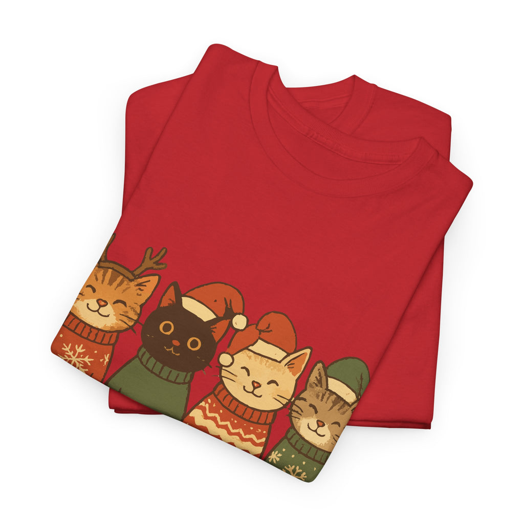 Christmas Cats Unisex Cotton Tee