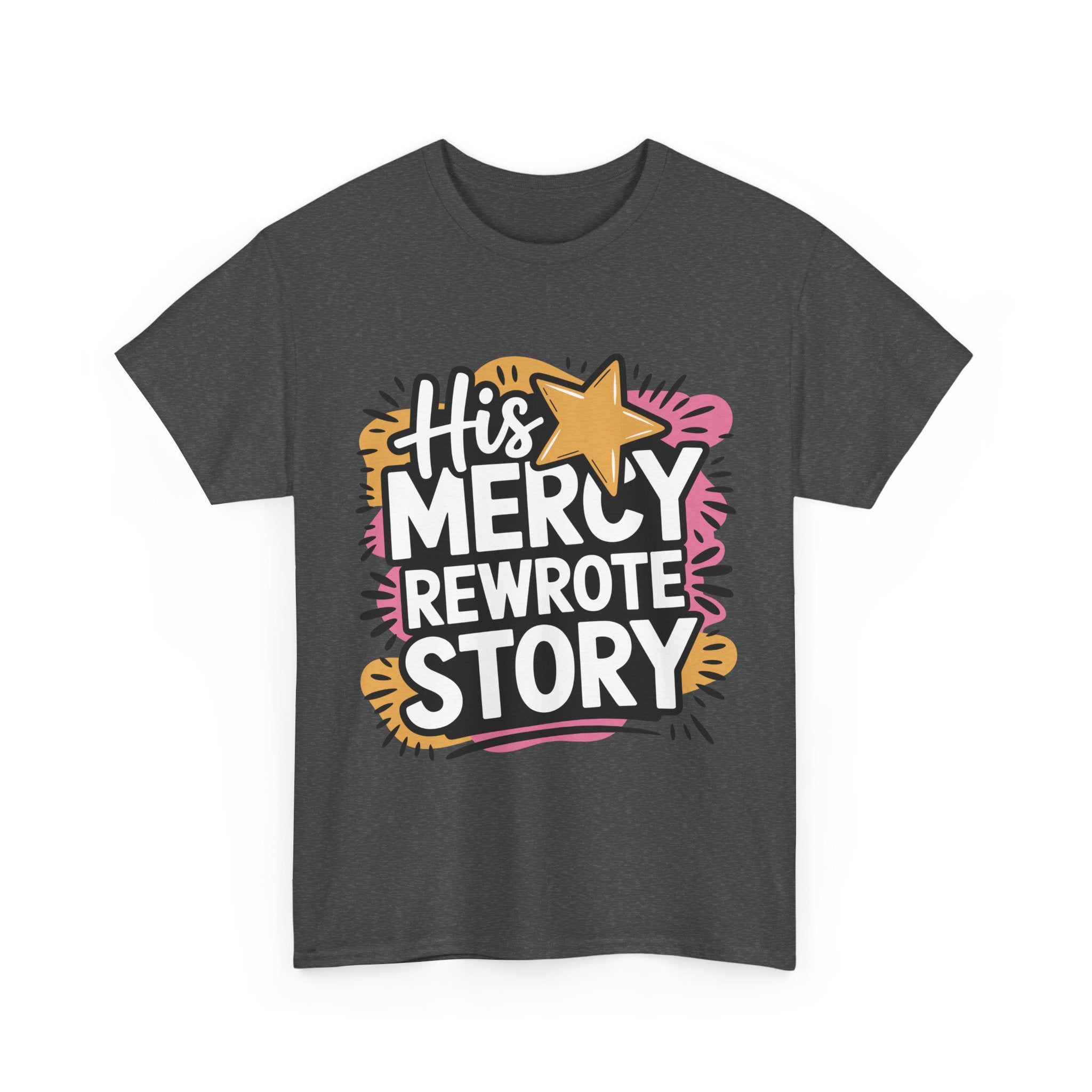 His Mercy Rewrote My Story Tee — Retro Christian Graphic T-Shirt