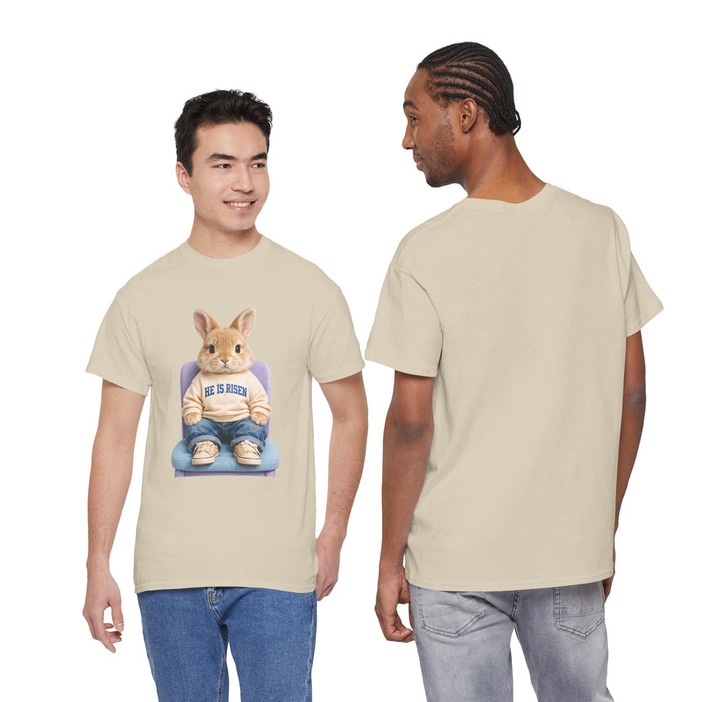 Easter 'He Is Risen' Bunny Unisex Cotton Tee
