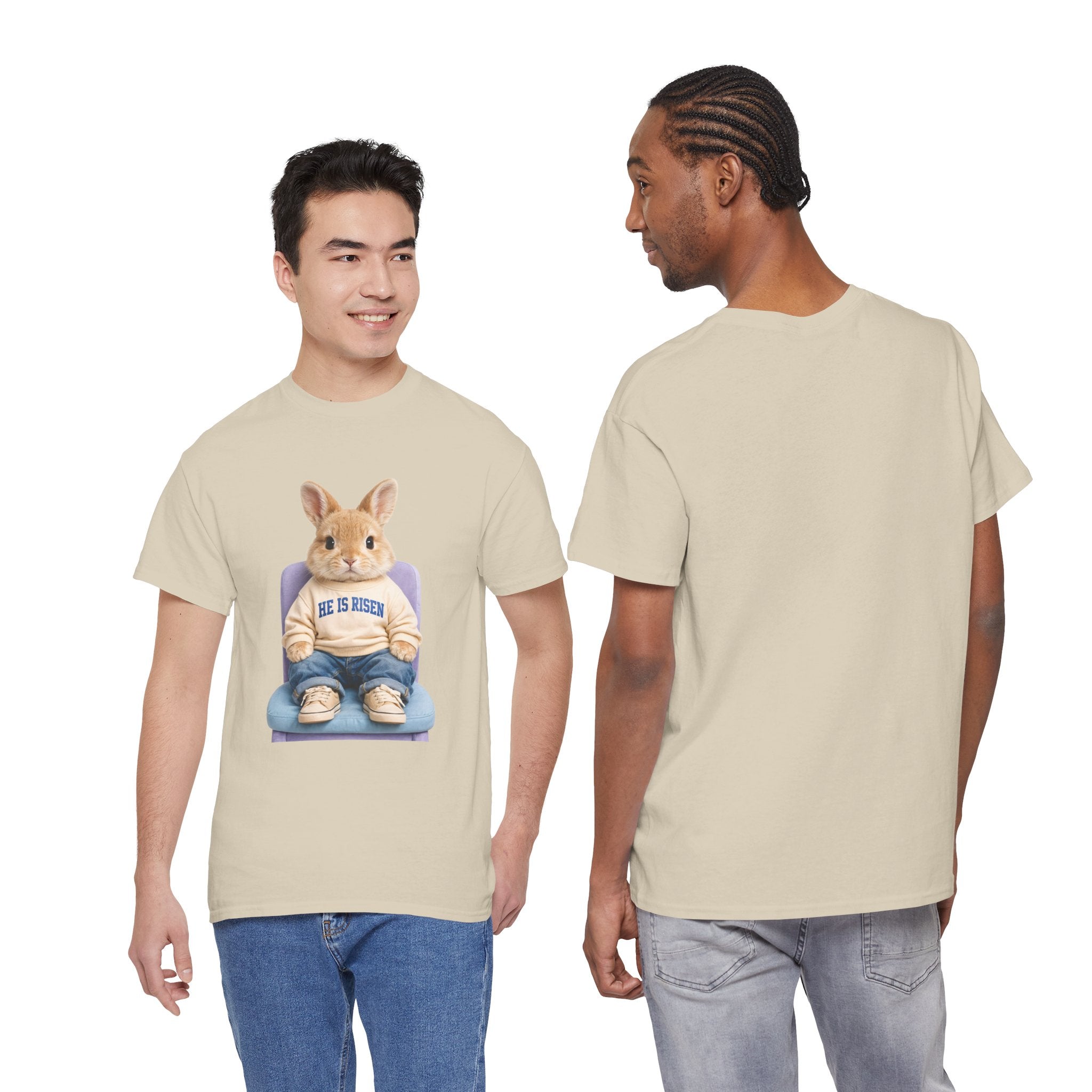 Easter 'He Is Risen' Bunny Unisex Cotton Tee