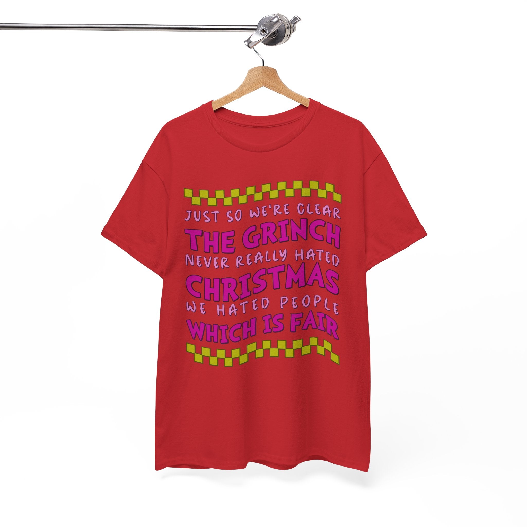 Grinch Never Hated Christmas Funny Unisex Cotton Tee