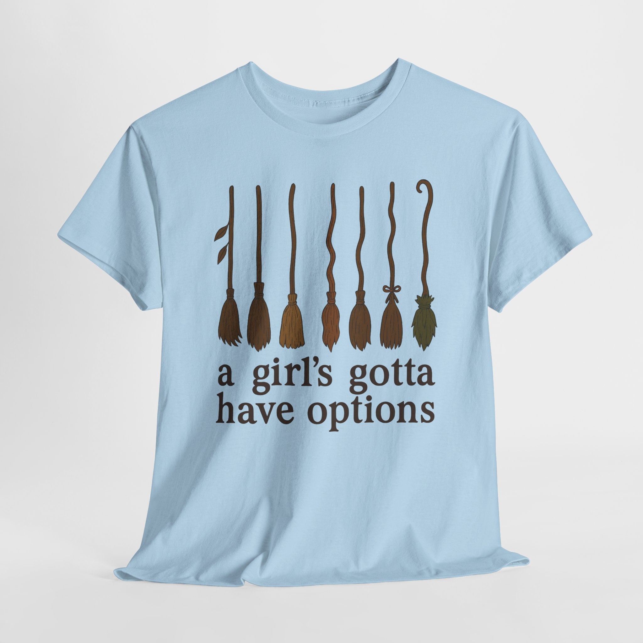 Witch Brooms Options Unisex Cotton Tee