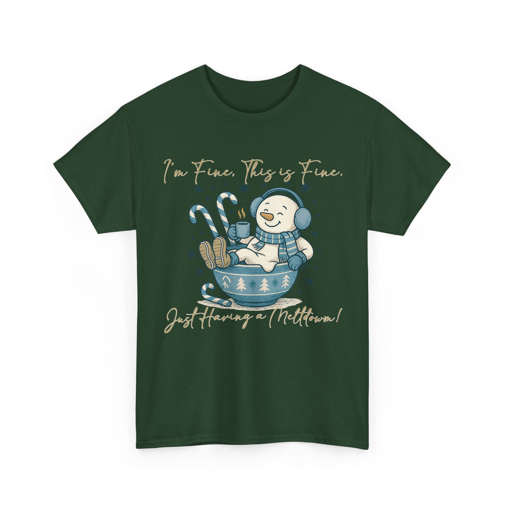 Snowman Hot Cocoa Unisex Cotton Tee