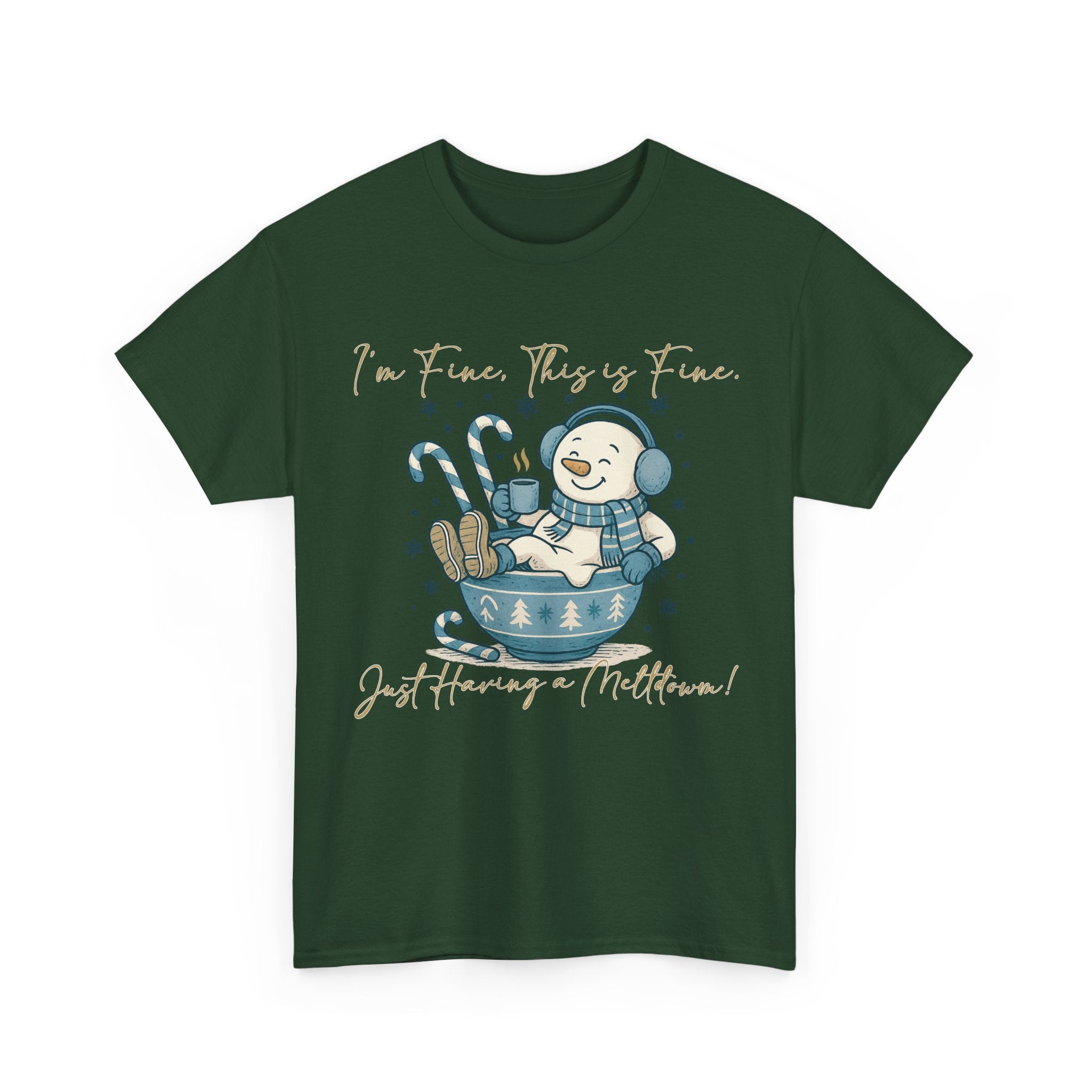 Snowman Hot Cocoa Unisex Cotton Tee