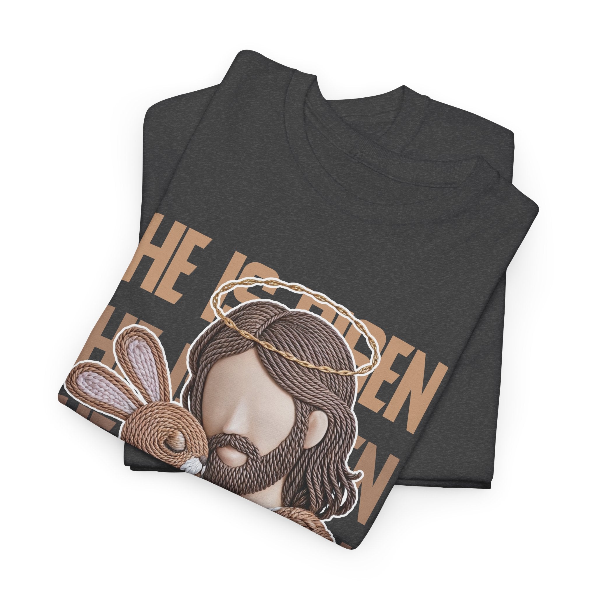 He Is Risen Matthew 28:6 Jesus With Lamb Unisex Cotton T-Shirt