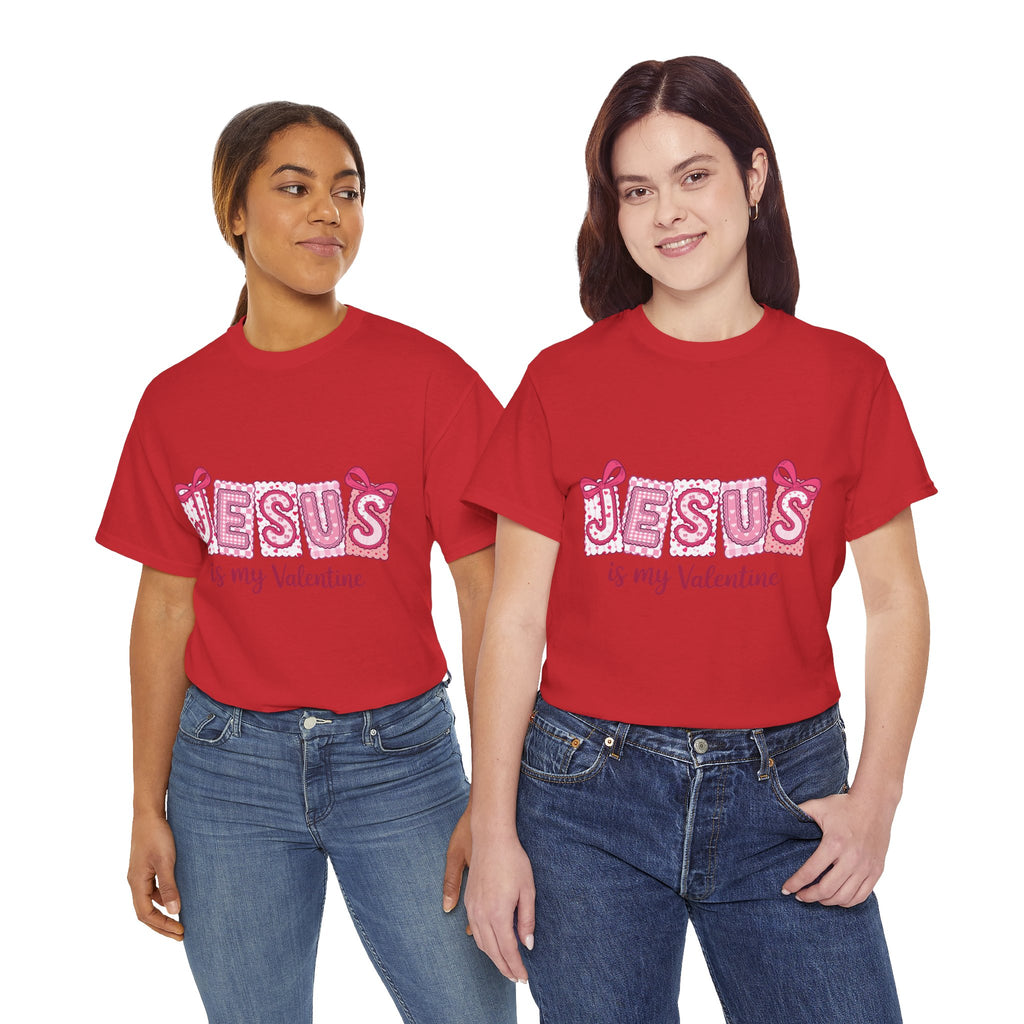 Jesus Is My Valentine T-Shirt — Pink Christian Valentine Unisex Cotton Tee