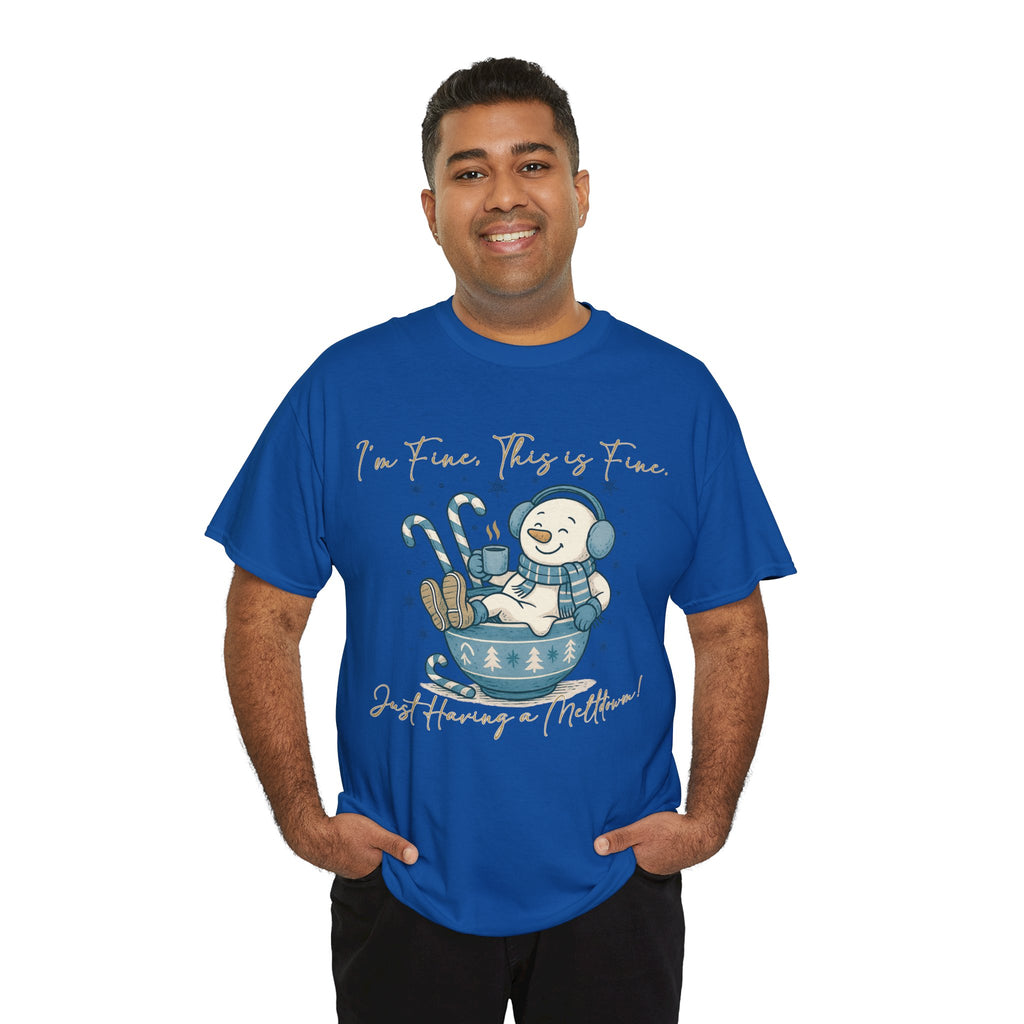 Snowman Hot Cocoa Unisex Cotton Tee