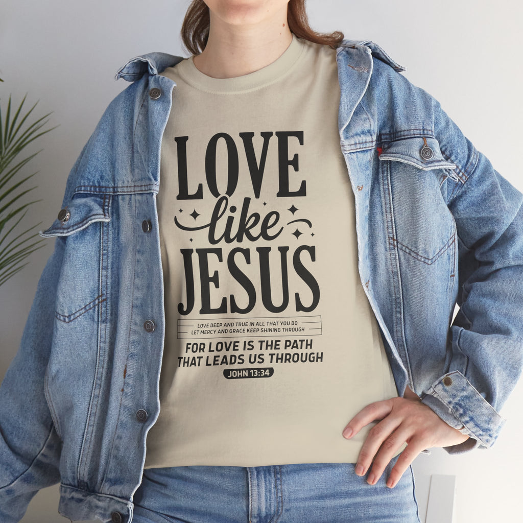 Love Like Jesus Tee — John 13:34 Faith-Inspired Christian Unisex Cotton T-Shirt