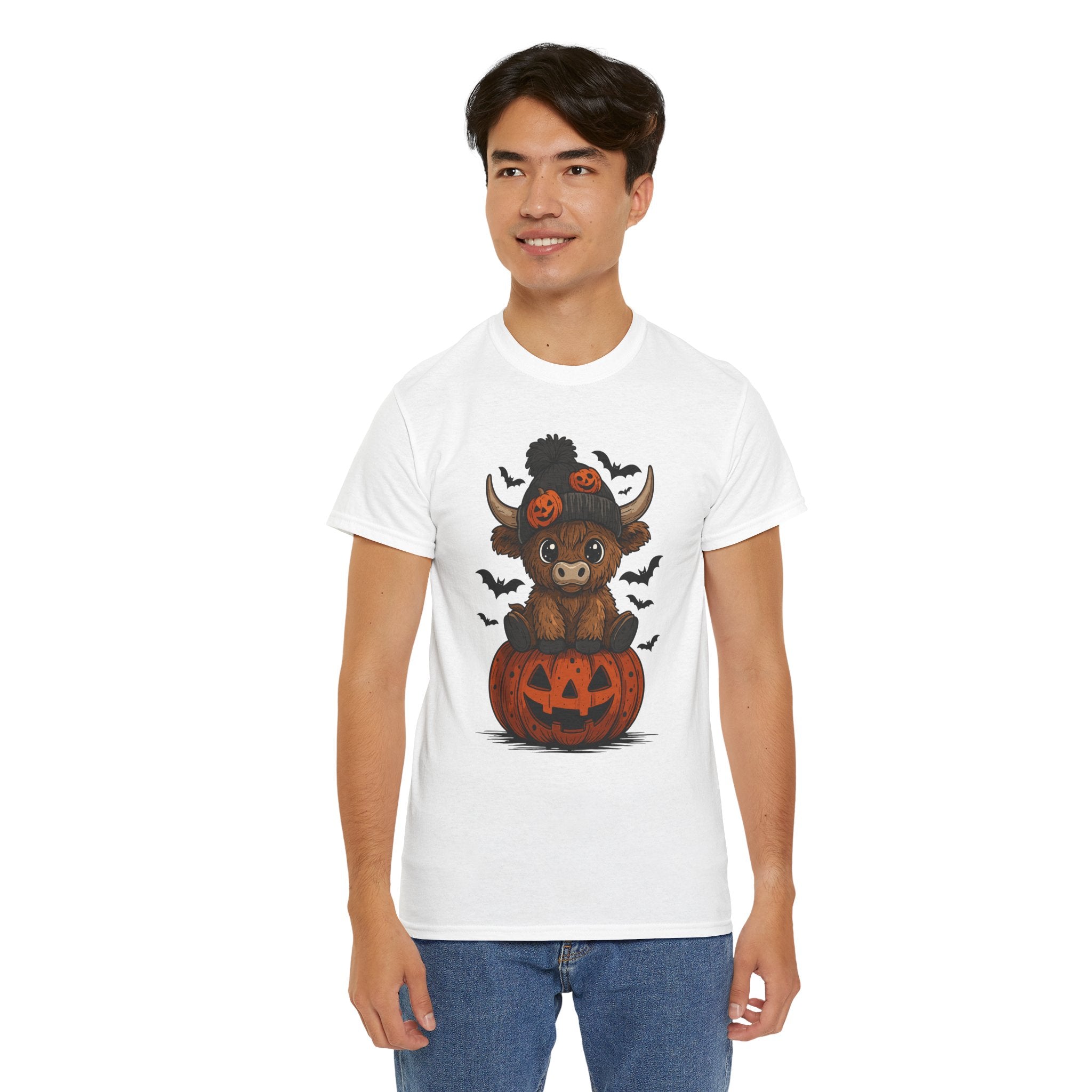 Halloween Cow Unisex Cotton Tshirt