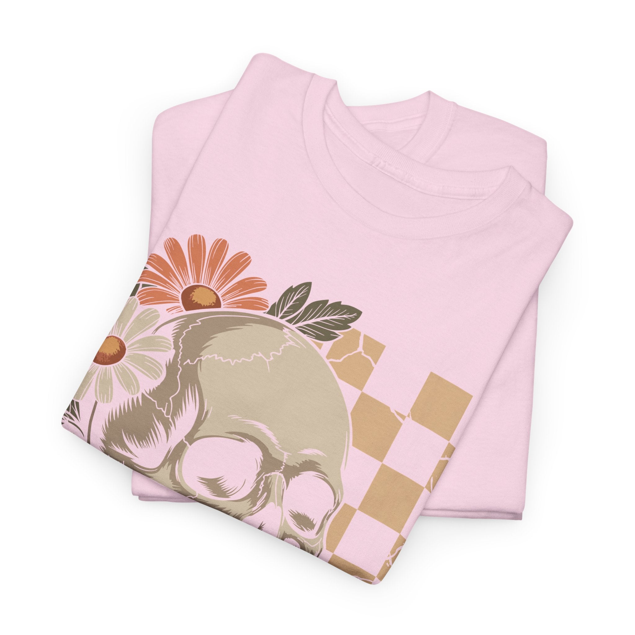 Skull Daisy Unisex Cotton Tshirt