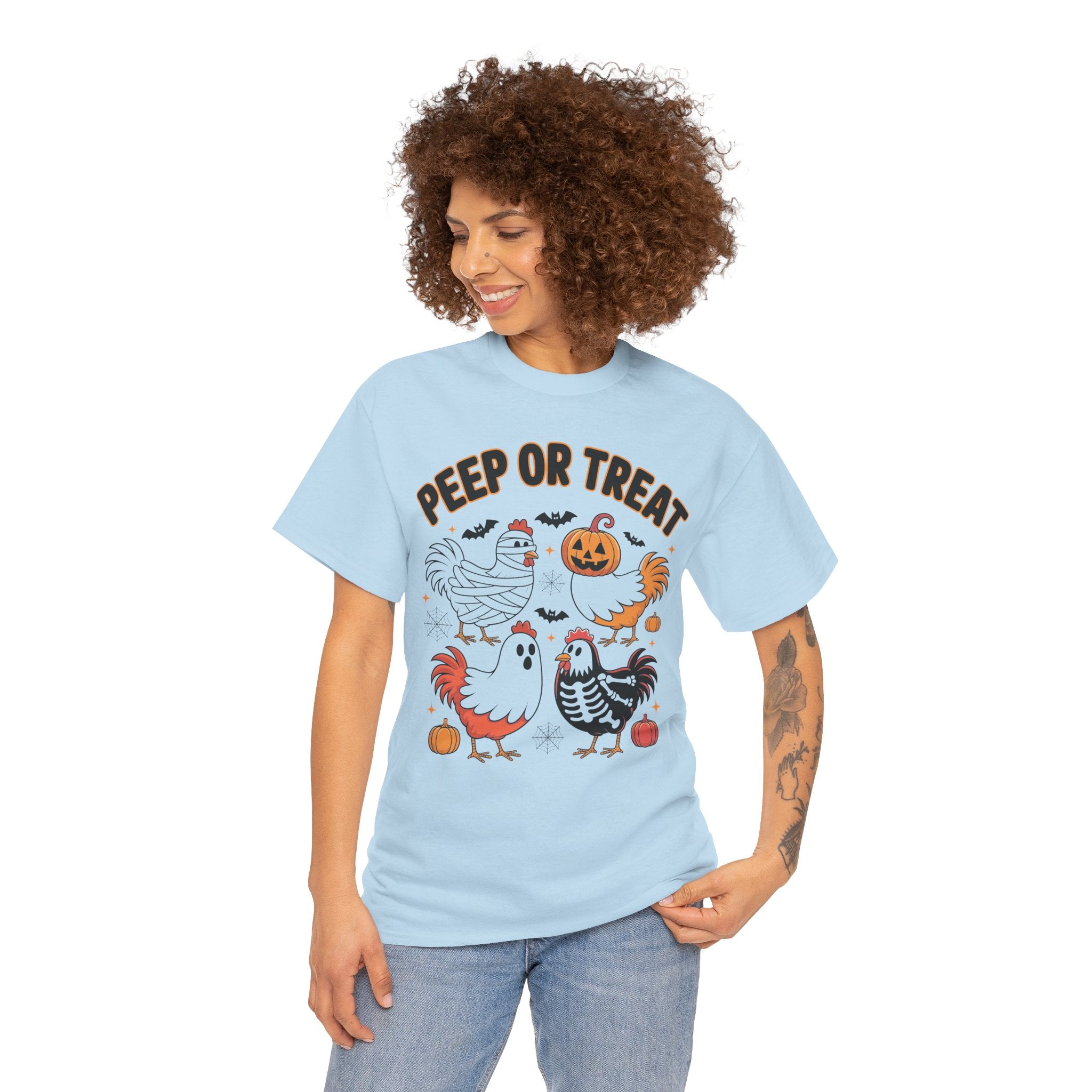 Peep or Treat Halloween Unisex Cotton Tee