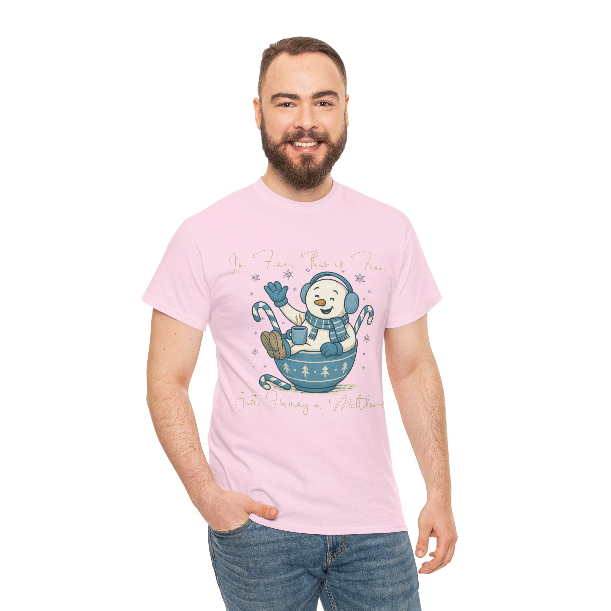Snowman Hot Cocoa Unisex Cotton Tee