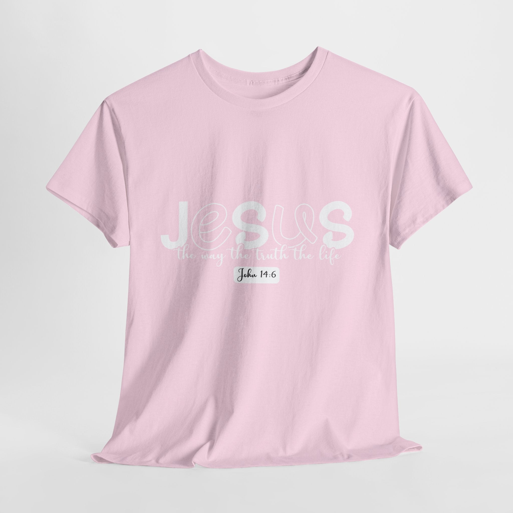 John 14:6 Christian Tee — Minimalist Script Faith T-Shirt