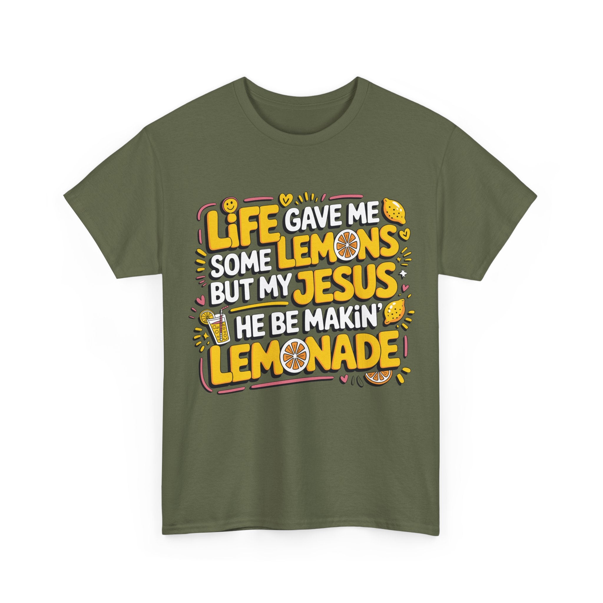 Christian Lemonade T-Shirt — “Life gave me some lemons but my Jesus he be makin’ lemonade”Unisex Cotton Tee