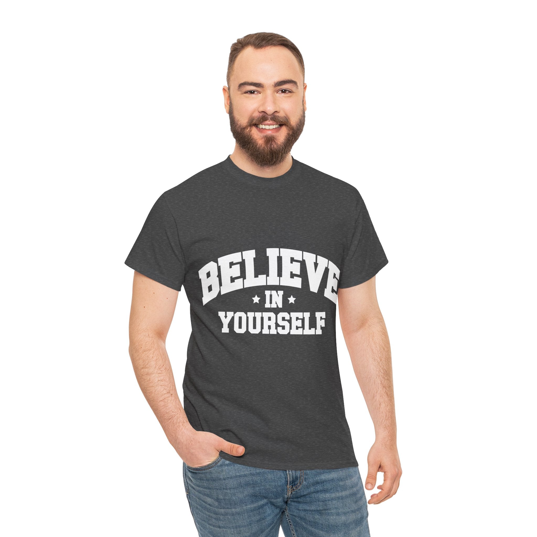 Believe in Yourself Varsity Unisex Cotton Tee