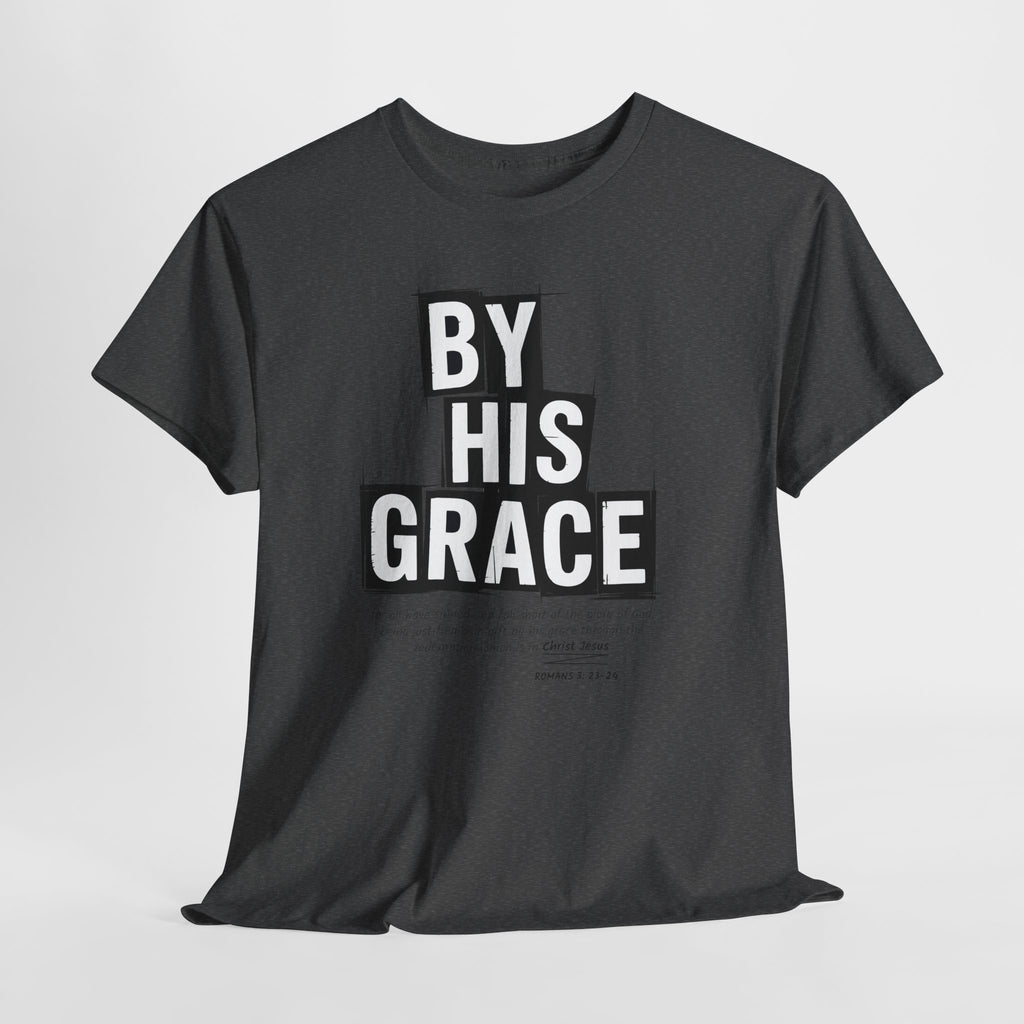 By His Grace tee — Minimalist Faith Christian Unisex Cotton T-Shirt