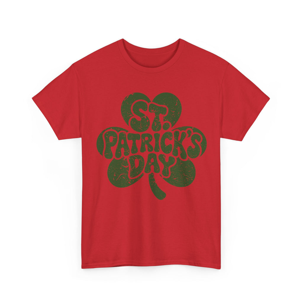 St. Patrick's Day Shamrock Tee — Retro Bubble Lettering Unisex Cotton Tee