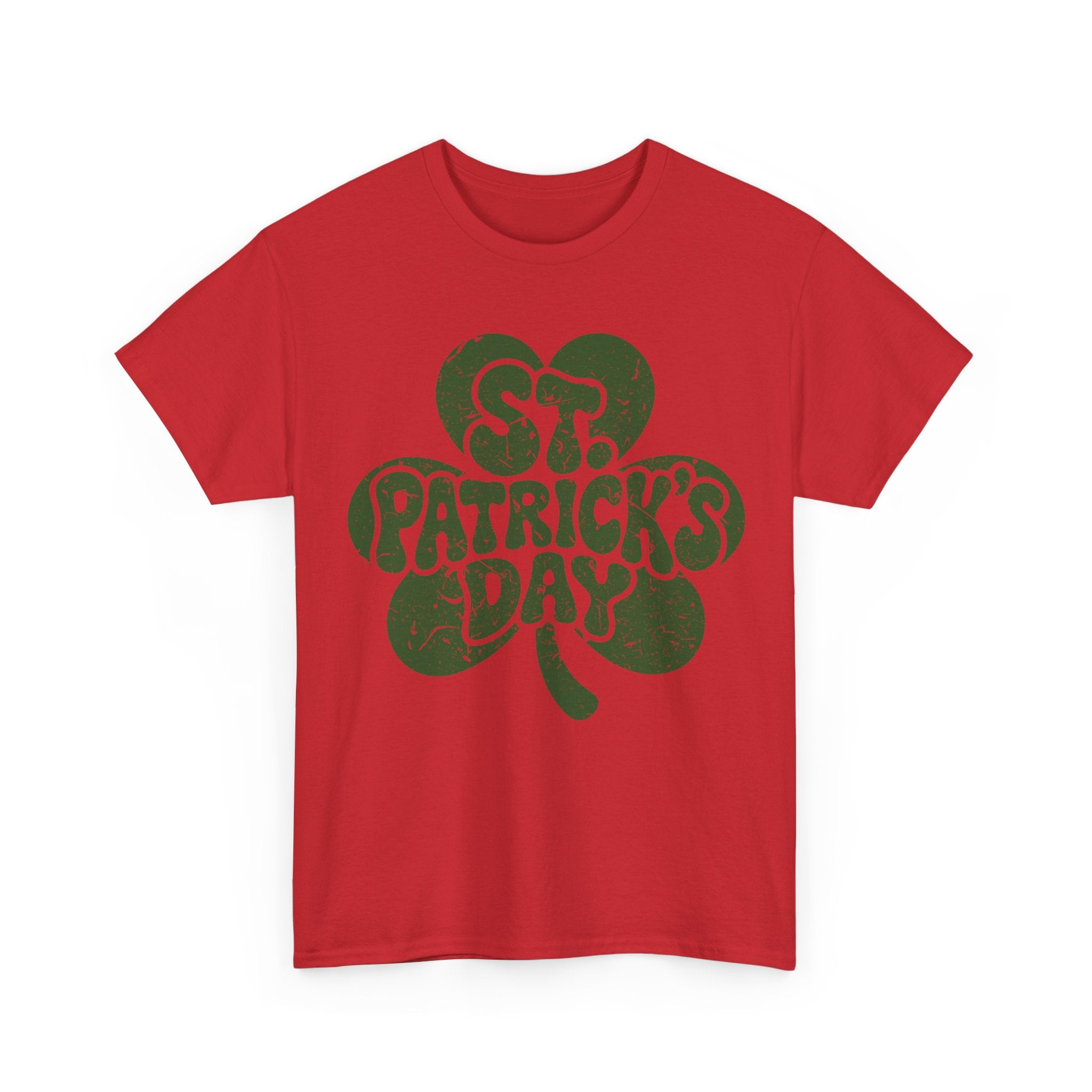St. Patrick's Day Shamrock Tee — Retro Bubble Lettering Unisex Cotton Tee