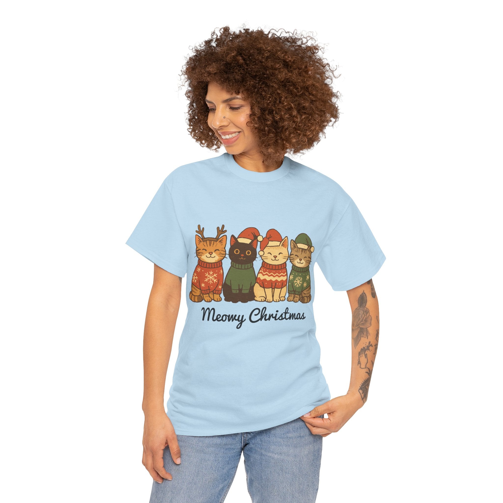 Christmas Cats Unisex Cotton Tee