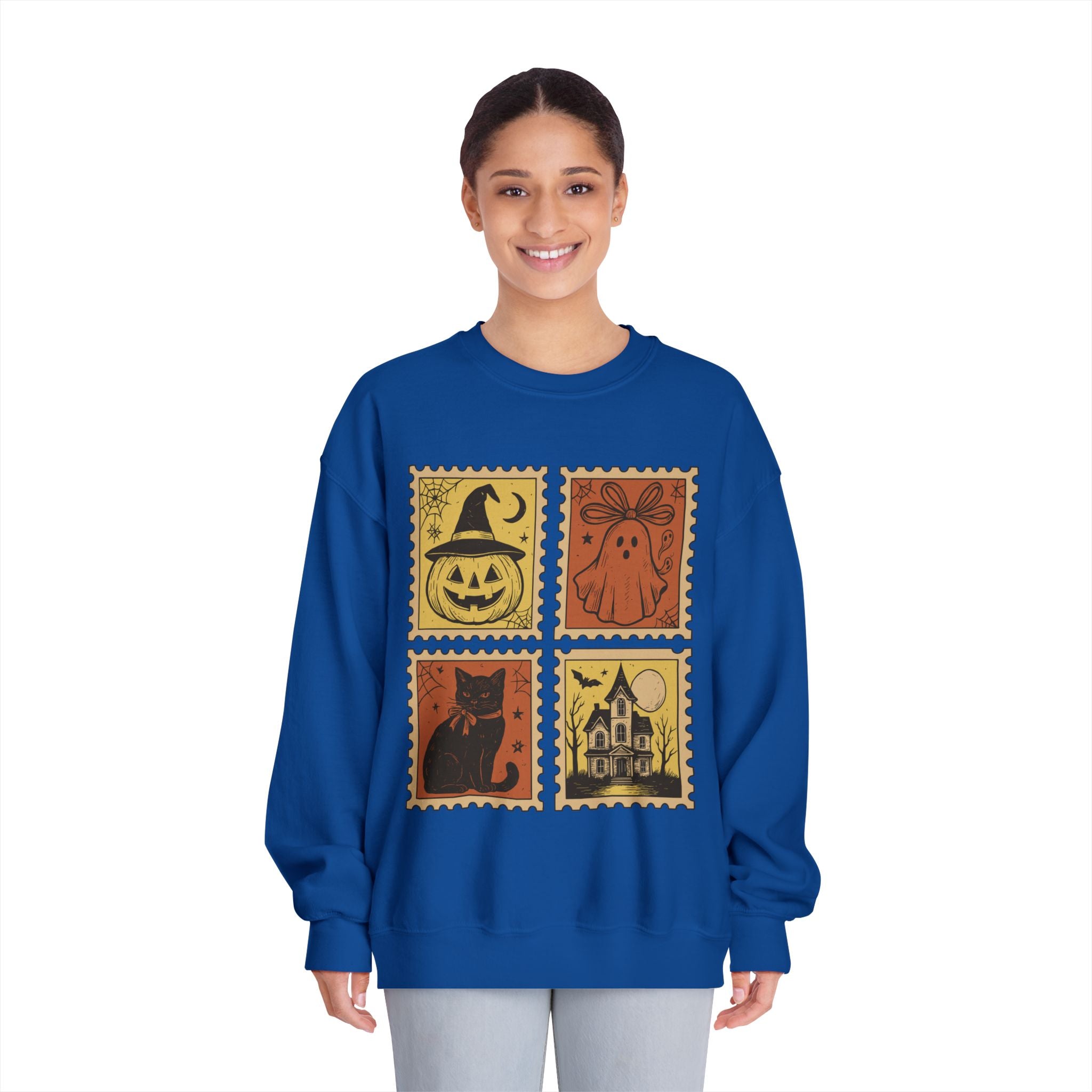 Halloween Vintage Stamp Sweatshirt-Unisex