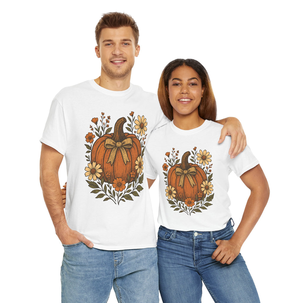 Pumpkin Daisy Unisex Cotton Tee