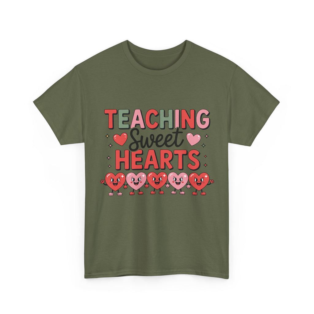 Teaching Sweet Hearts Valentine Teacher Unisex Cotton T-Shirt