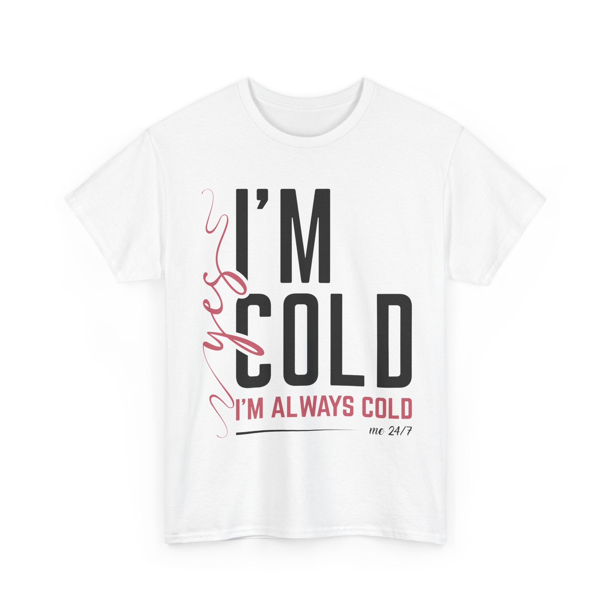 Pink Script Minimalist Unisex Cotton Tee